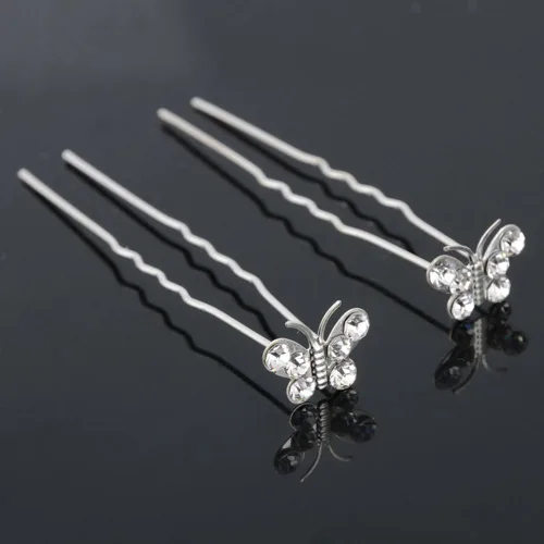 Vista 6 de Vpang 20 horquillas para el cabello de cristal con diamantes de imitación para boda, accesorios decorativos para el cabello para mujer, accesorios