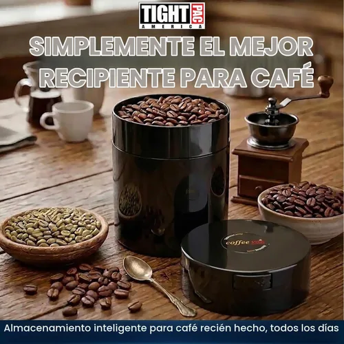 Vista 2 de Coffeevac contenedor de café, térmico y sellado al vacío, 1/2 libra Negro