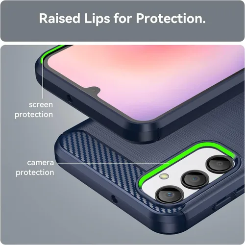 Vista 4 de Funda para Samsung Galaxy A24 4G, con protector de pantalla, absorción de golpes, flexible de goma TPU protectora para A24 4G 2023 de 6.5 pulgadas