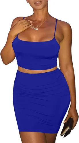 Vista 3 de KAXIMIL - Vestido corto de verano de 2 piezas para mujer