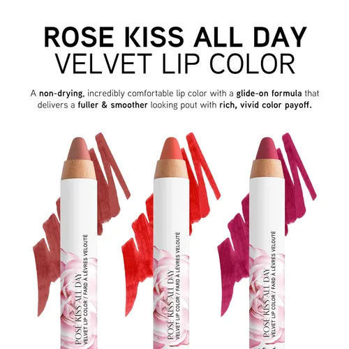 Vista 2 de Physicians Formula Rosé Kiss All Day Velvet Lip Color Pillow Talk Dermatológicamente probado, clínicamente probado (paquete de 3)