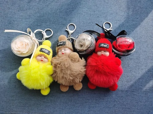 Vista 8 de DORISJACKY Llaveros de muñeca lindos accesorios para monedero cartera y llavero de coche
