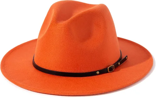 Vista 28 de Lisianthus - Sombrero con cinta con hebilla de ajuste, para mujer, modelo Fedora