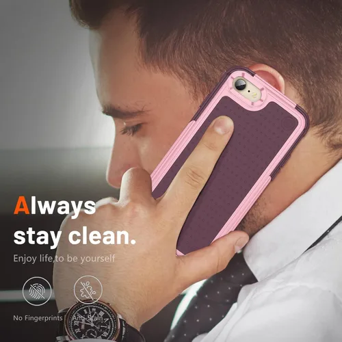 Vista 172 de Jeylly Funda para iPhone SE/Funda para iPhone 5S, Exterior de Plástico Duro que Absorbe Golpes + Interior de Silicona de Goma Defensor contra