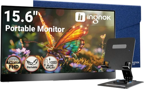 Vista 11 de Ingnok Monitor de pantalla táctil para computadora portátil,USB dual C