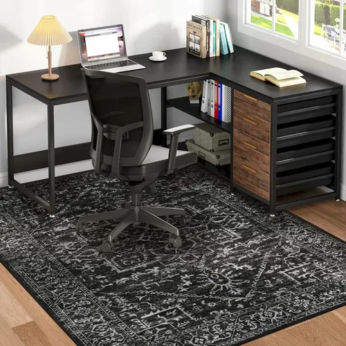Vista 10 de Tapete para Silla para Pisos Duros, QQpony 48"x36" Tapete para Silla de Oficina para Superficie Dura, Alfombra de Área para Sala de Estar, Tapete