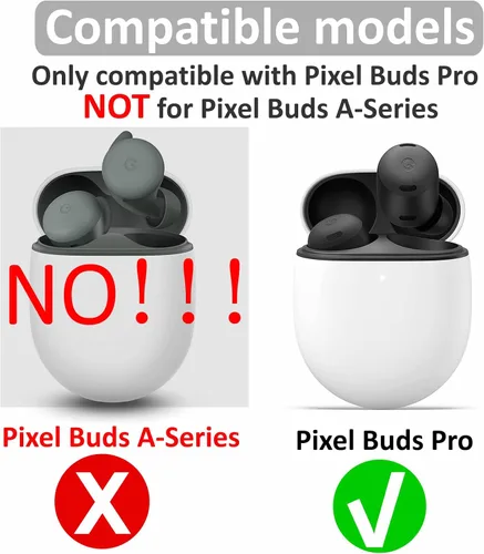 Vista 2 de Espuma viscoelástica compatible con almohadillas Pixel Buds Pro, 3 pares de cancelaciones de ruido, ajuste cómodo sin dolor de silicona, accesorios