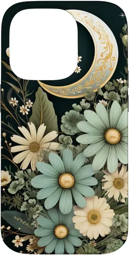 Vista 17 de Sage Green Wildflower Floral Moon Flower Botanical Case for iPhone 17