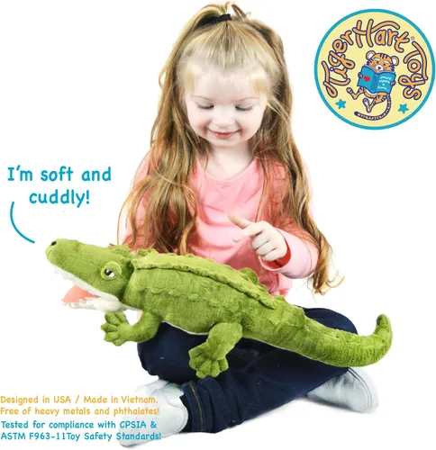 Vista 2 de TigerHart Carioca The Crocodile - Peluche de cocodrilo grande de 19 pulgadas