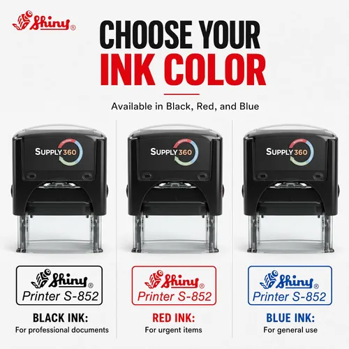 Vista 9 de Imprint 360 AS-IMP1001 - Copia Client S, sello de goma autoentintado de calidad comercial resistente, tinta roja, tamaño de impresión de 9/16" x