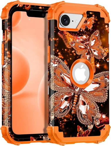 Vista 39 de Miqala Funda compatible con iPhone 8 Plus, iPhone 7 Plus, que brilla en la oscuridad, tres capas, resistente a los golpes, parachoques de plástico