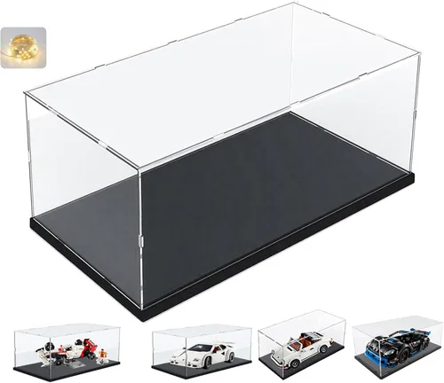 Vista 18 de Vitrina de acrílico transparente engrosada para coleccionables de Lego 75328 75976 Minifigure, caja transparente de autoensamblaje a prueba de polvo