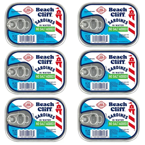 Vista 14 de Beach Cliff Sardinas Silvestres en Salsa Picante de Louisiana, lata de 3.75 oz - 14g de proteína por porción - Sin gluten, apto para dieta keto