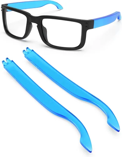 Vista 22 de Eye Opening Stuff Brazos de repuesto compatibles con gafas de sol Oakley Holbrook OO9102/Holbrook XL/Holbrook Asian Fit Negro claro