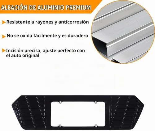 Vista 3 de Marco de licencia trasero compatible con Chevrolet Corvette C8 2020-2026