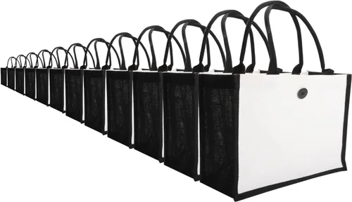 Vista 18 de Bolsa de yute grande de 16.5 x 7 x 13 pulgadas [10 unidades] con asas