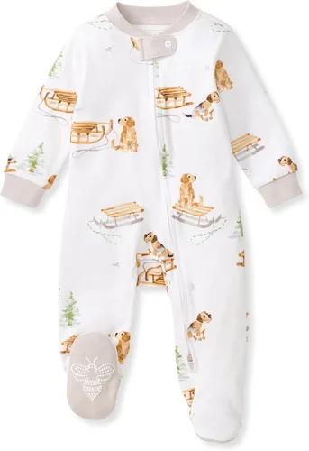 Vista 56 de Burt's Bees Baby Pijama con pies de algodón orgánico para niños Basketball Court