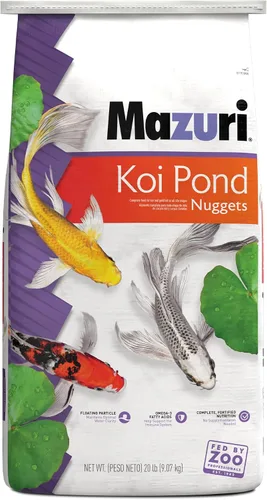 Vista 10 de Mazuri Koi Nuggets Flotantes para Estanque, Alimento Flotante para Peces Koi para Estanques (3.5 LB)