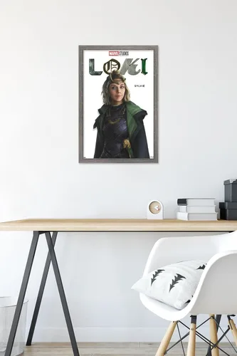 Vista 6 de Trends International Marvel Loki - Póster de pared de la serie Sylvie Feature Series, 14.725 x 22.375 pulgadas, versión enmarcada de madera