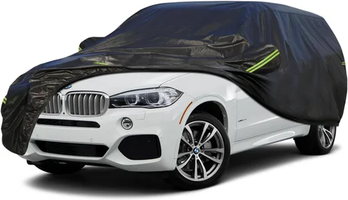 Vista 165 de KouKou Funda impermeable para automóvil SUV adecuada para BMW X1 de 2009 a 2025, 7 capas a prueba de viento para todo tipo de clima, cubierta
