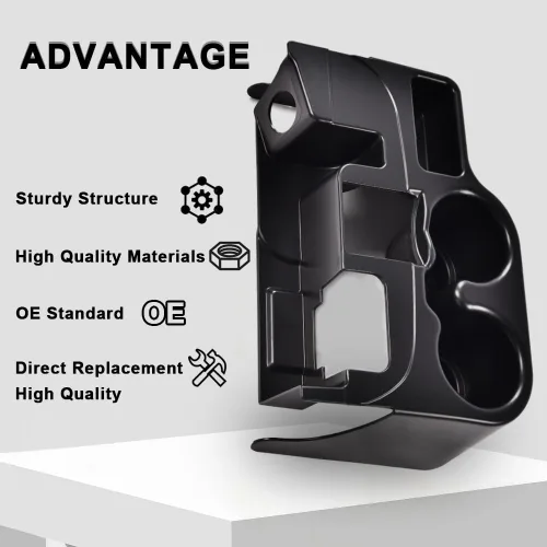 Vista 4 de PIT66 Soporte para taza de consola central, compatible con Dodge Ram 1500 2500 3500 2003-2012 negro mate 6L3Z-18264A01-B