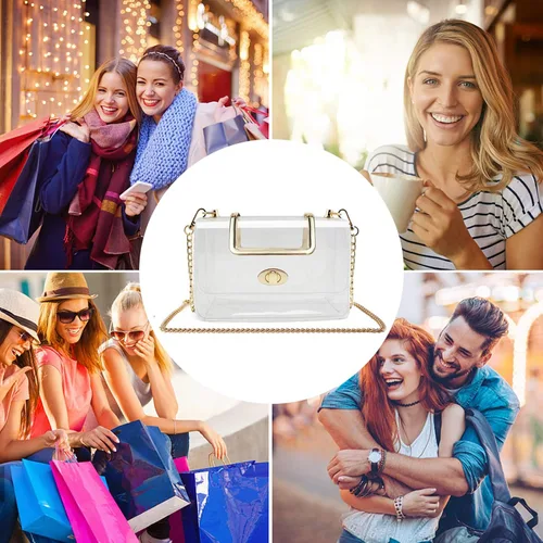 Vista 5 de MOETYANG Clear Purse for Women,Clear Clutch Purse Crossbody, See Through Handbag