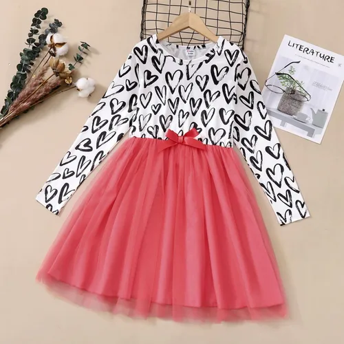 Vista 2 de PATPAT Vestidos de verano para niña, casual, de manga corta, tutú de unicornio para niñas, falda de tul de 4 a 12 años