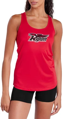 Vista 42 de Camiseta deportiva sin mangas oficial de NCAA Collegiate para mujer, con espalda cruzada, colección con logotipo primario