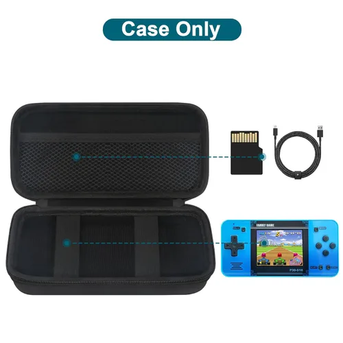 Vista 2 de Canboc Carrying Case for WELLST·G Handheld Game -Preloaded 220 Retro Video Games/ My Arcade Atari Pocket Player Pro Game Console, Mesh Pocket fits