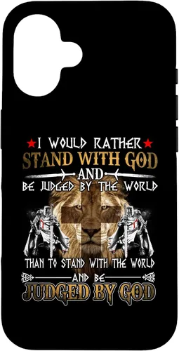 Vista 32 de I Would Rather Stand with God Knight Templar Case for iPhone 17