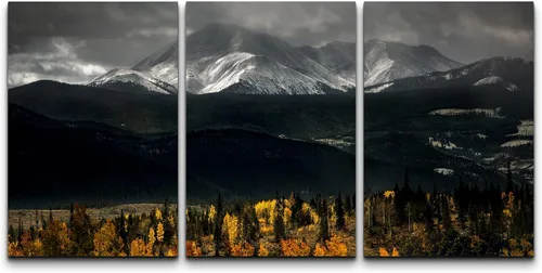 Vista 95 de wall26 Lienzo enmarcado para pared, juego de arte de noche estrellada sobre montañas, cielo nocturno tranquilo, naturaleza, desierto, fotografía
