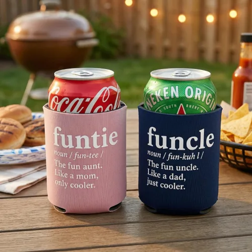 Vista 9 de Funtie Funcle - Enfriadores de latas, enfriadores de tía lata, enfriador de tío lata, aislantes divertidos para tía y tío, regalos para tía, regalos