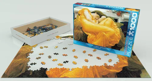 Vista 3 de EuroGraphics Flaming June by Lord Frederic Leighton - Rompecabezas de 1000 piezas, color amarillo