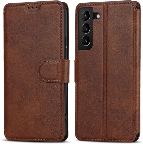 Vista 11 de QLTYPRI Para Samsung Galaxy A14 Case Premium PU Leather Simple Wallet Case [Ranuras para tarjetas] [Soporte manos libres] [Cierre magnético] Funda