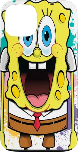 Vista 7 de Funda para iPhone 17 de Bob Esponja con salpicaduras de pintura