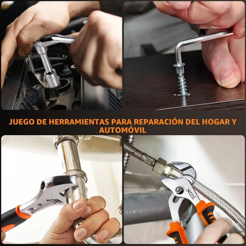 Vista 4 de XOOL Kit de herramientas de reparación del hogar de 368 piezas con caja de herramientas de cajón, incluye martillo, alicates, destornilladores