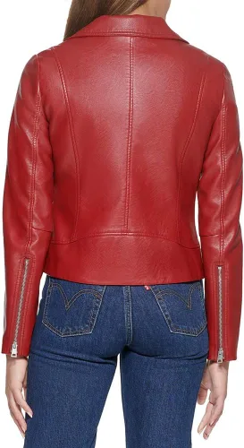 Vista 2 de Levi's Chaqueta Moto 538 de cuero vegano para mujer (talla regular y grande)