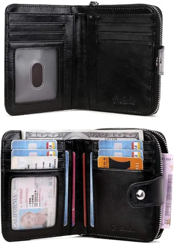 Vista 8 de BOSTANTEN Bolsos de cuero para mujeres ocultos llevar señoras grandes diseñador Hobo bolsas paquete con mujeres cartera de cuero RFID bloqueo