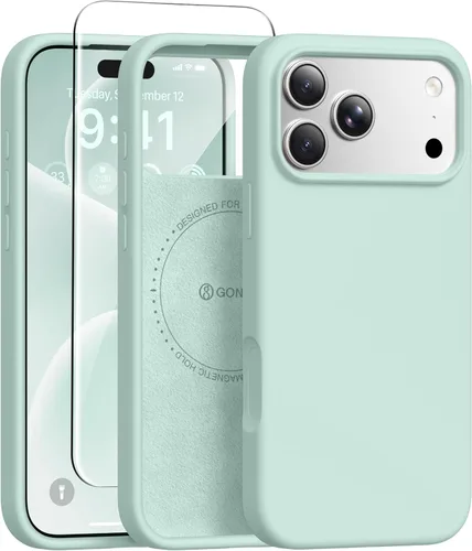 Vista 237 de GONEZ Funda magnética para iPhone 12 Case / 12 Pro Case, compatible con MagSafe, [protector de pantalla + protector de lente de cámara], funda