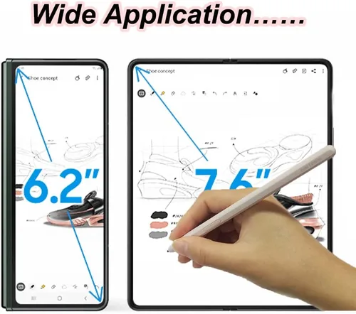 Vista 4 de Galaxy Z Fold 4 S Pen - Repuesto para Samsung Galaxy Z Fold 4 5G Fold Edition S Pen Fold 4 + puntas/puntas y pinzas (beige) EF- FF92PCBEGUS