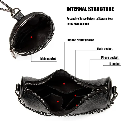 Vista 5 de Bolsos tipo Hobo pequeños para mujer bolsa de hombro suave multiusos ligera retro con monedero 2 piezasjuego