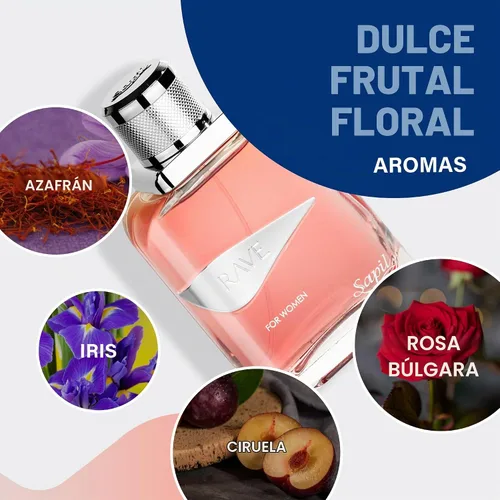Vista 5 de Sapil Rave - Perfume para mujer con ciruela, rosa y ámbar para EDP diario, 3.4 fl oz
