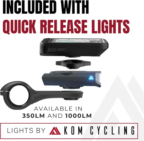 Vista 5 de KOM Cycling Adaptador de cuarto de vuelta compatible con computadoras Garmin a Wahoo - Monta cualquier computadora Wahoo en un soporte existente