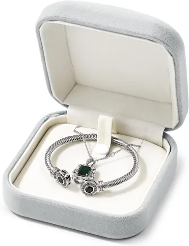 Vista 9 de Oirlv Caja de regalo de exhibición de joyería de terciopelo