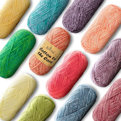 Vista 11 de Cotton to The Core - Hilo de algodón para ganchillo, paquete de 6 (852 yardas/10.58 oz), patrones gratuitos, apto para principiantes, hilo suave