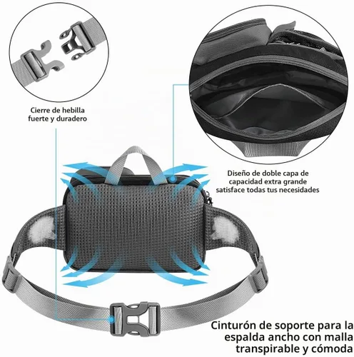 Vista 4 de ETACCU Correa de perro manos libres con bolsa para teléfono, soporte
