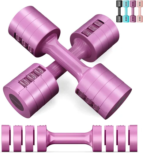 Vista 10 de EAST MOUNT Adjustable Weight Dumbbells Set of 2, 8 in 1 Hand Weights for Women