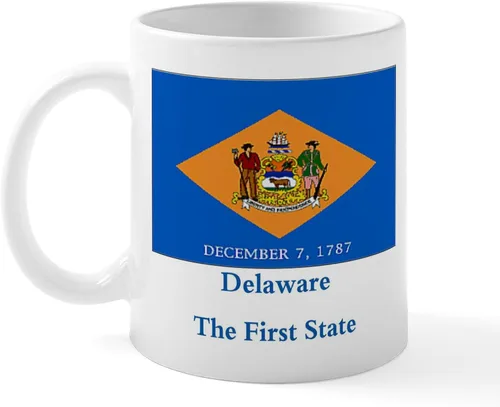 Vista 13 de CafePress Delaware (DE) Euro Mug Taza de café de cerámica de 11 oz (11.0 fl oz)