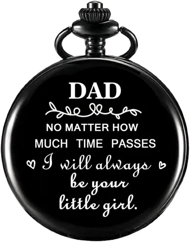 Vista 2 de Regalos para papá, reloj de bolsillo grabado, cumpleaños, aniversario, regalo significativo del día del padre para hombres