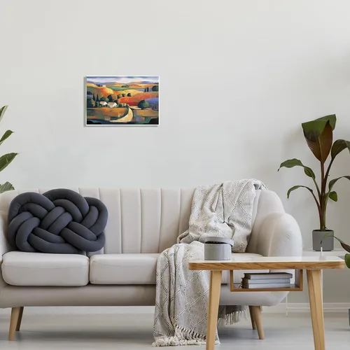 Vista 3 de Modern Rolling Hills, 10 x 15 Inch Mounted Print on Wall Plaque